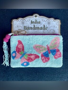 🦋Beaded Butterfly Pouch